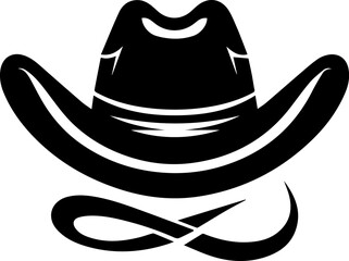 cowboy hat vector illustration simple vector logo