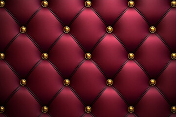 Fototapeta premium luxury red leather upholstery
