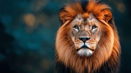 Obraz premium Fur texture of an african lion as background for design.