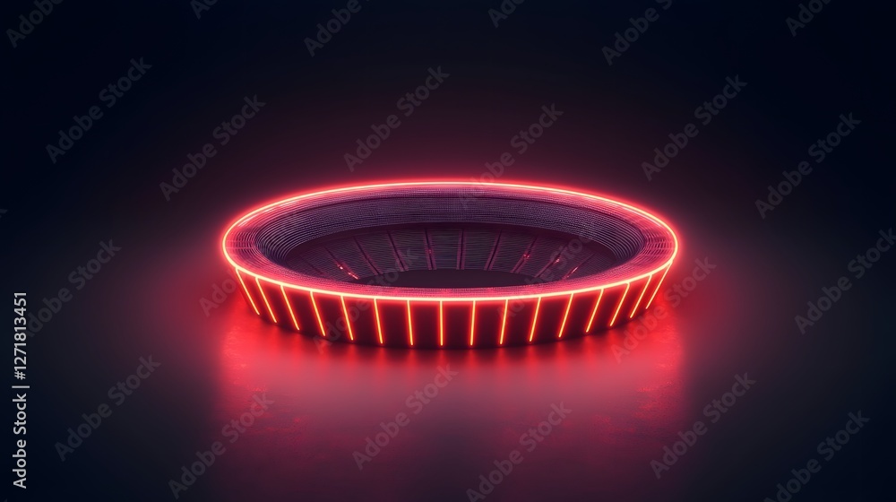 Poster visually striking and technologically advanced stadium design featuring a dynamic retractable roof s