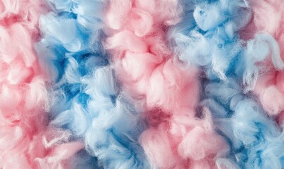 Pink and blue cotton candy texture background, sweet treat, food photography, website design