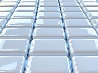 Naklejka premium Seamless Arrangement of Rectangular White Rounded Tiles for Modern Visual Design Application Backgrounds