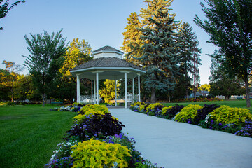 Romantic gazebo in a park