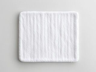 blank bath mat mockup, A clean, white textured towel mat displayed on a neutral background, ideal for bathroom or spa settings.