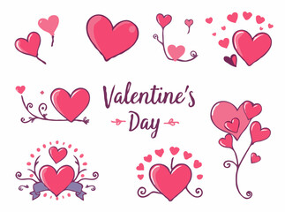 Vibrant Valentine's Day Design Elements