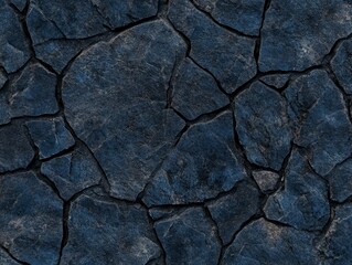Fototapeta premium Dark Slate Stone Texture with Natural Cracks and Rough Surface Pattern