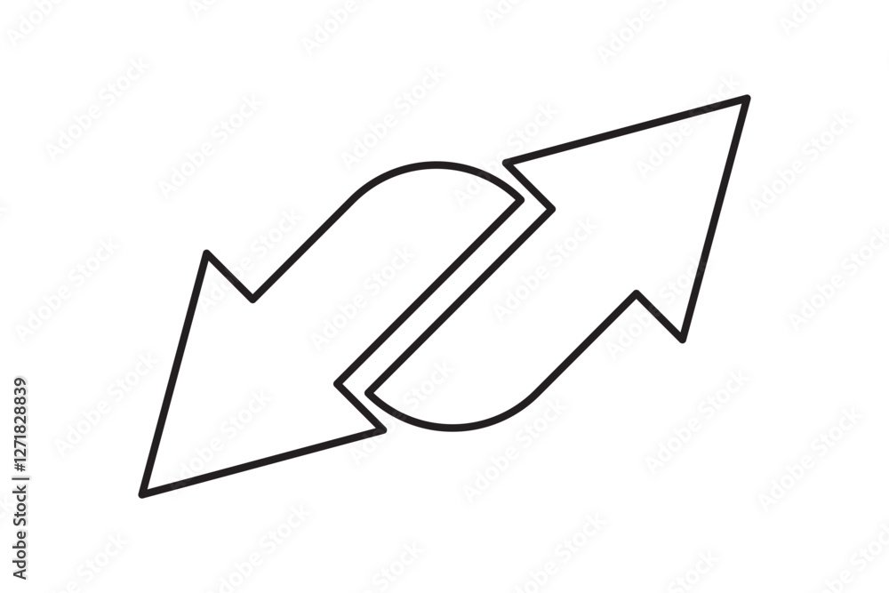 Poster arrows data transfer icon, exchange arrow icons - swap icon with two arrows