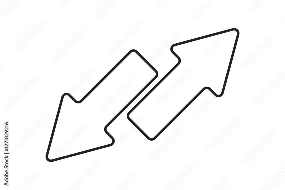 Poster arrows data transfer icon, exchange arrow icons - swap icon with two arrows