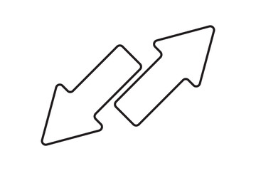Arrows data transfer icon, exchange arrow icons - Swap icon with two arrows
