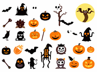 Spooky Halloween Icons Collection for Seasonal Designs