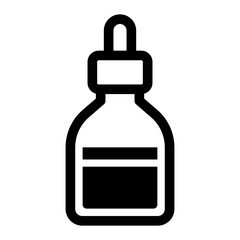 Obraz premium A medical dropper bottle icon representing liquid medicine or essential oils.