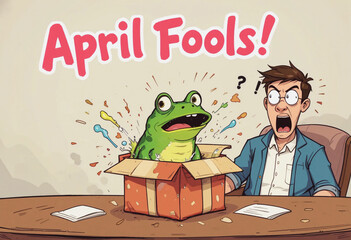 April Fools' Surprise: Hilarious Office Prank with a Jumping Frog