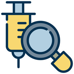 finding vaccine healthcare syringe injection filled outline icon