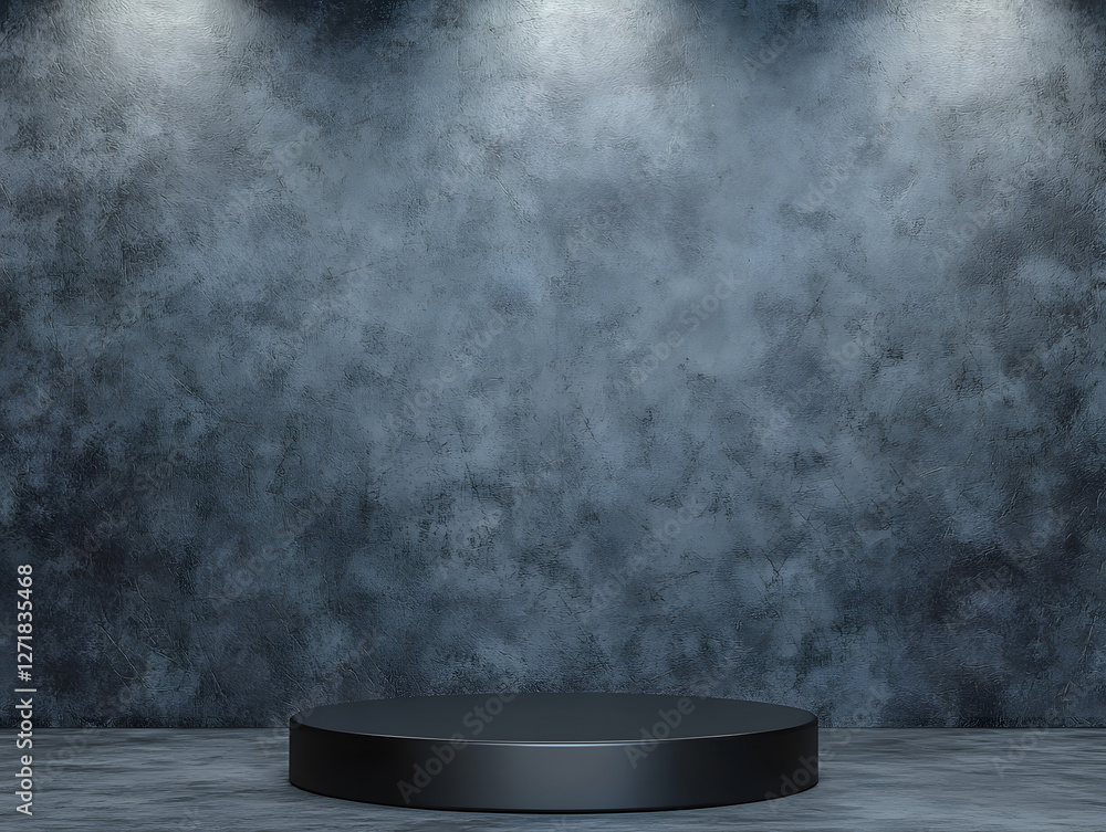 Aufkleber showcase stage design modern studio photography display minimalist environment front view creative c