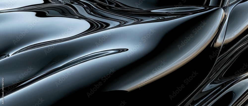 Aufkleber a black and shiny surface with a shiny texture