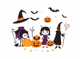 Whimsical Halloween Characters and Icons
