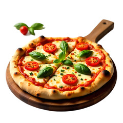 pizza on a white background