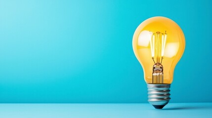 Illuminated Light Bulb: A Symbol of Innovation and Creative Ideas