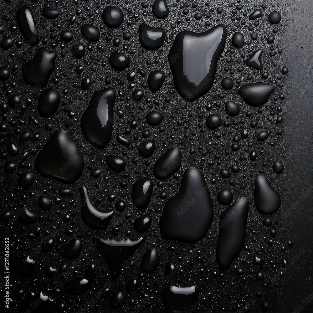 Poster The droplets are of various sizes and are spread out across the entire image