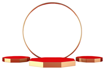 PNG A podium for product display background hexagon circle.