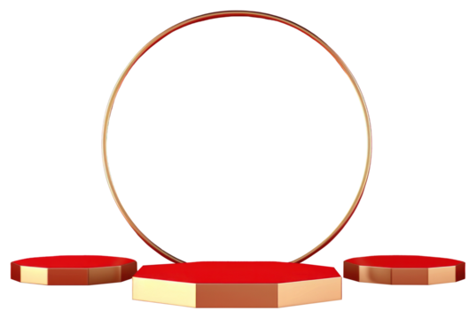 PNG A podium for product display background hexagon circle.
