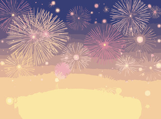 New Year's Eve Fireworks Celebration Vector