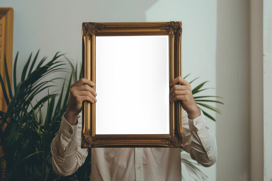 PNG photo frame mockup, transparent design