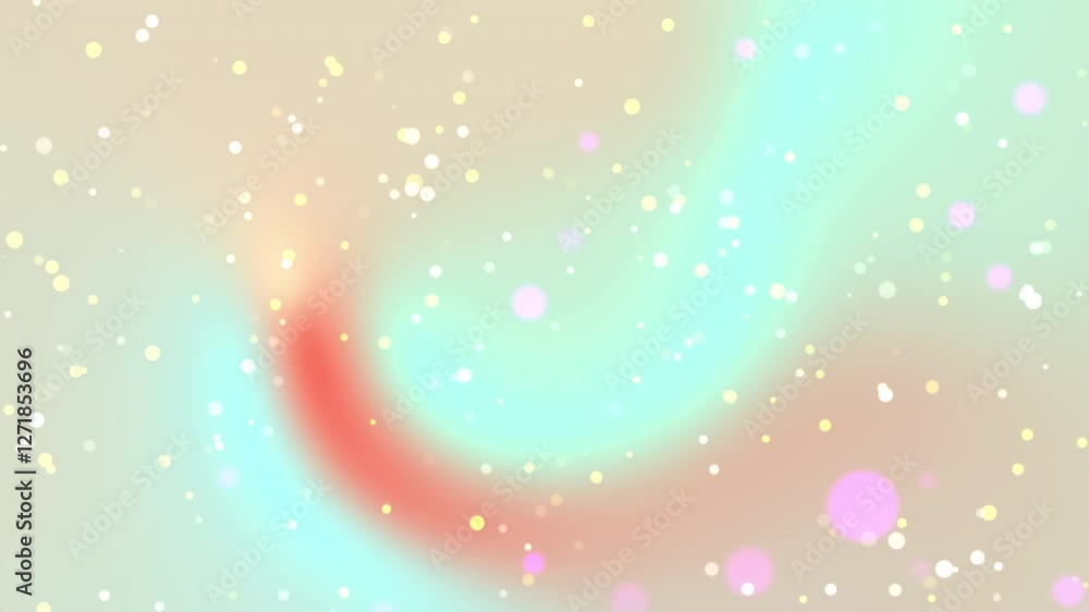 Poster soft pastel swirling bokeh background - looping motion graphics