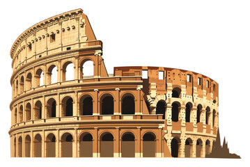 Naklejka premium PNG Colosseum in Rome architecture colosseum building.