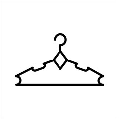 Clothes Hanger icon, Hanger icon, Cloakroom sign, Plastic suit Hanger, clothes rack, with white background