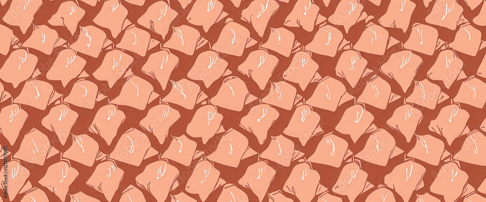 Poster a pattern of pink and white squares with a white letter 