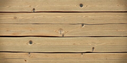 Fototapeta premium Distressed wooden wall with exposed nails, textured surface, exposed nails, peeling paint