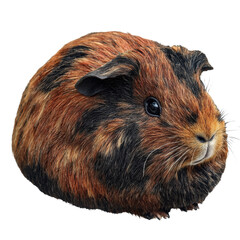 Adorable Guinea Pig Portrait on Black Background
