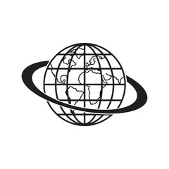 Earth Outline Style vector art