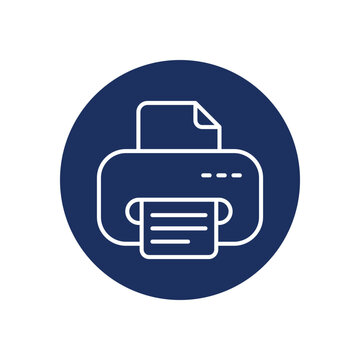 Print icon vector stock illustration