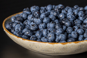 Fresh blueberry background. Blueberry Texture Close Blueberry Antioxidant Organic Superpeed Bowl Concept Healthy Nutrition