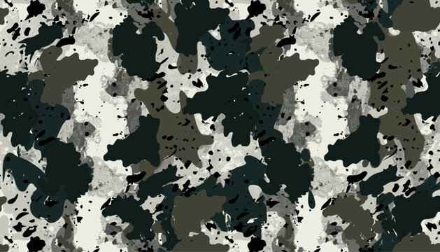 Grunge abstract urban camouflage pattern, vector wallpaper, seamless design, urban mimetic style, textured background, seamless camouflage pattern, urban texture
