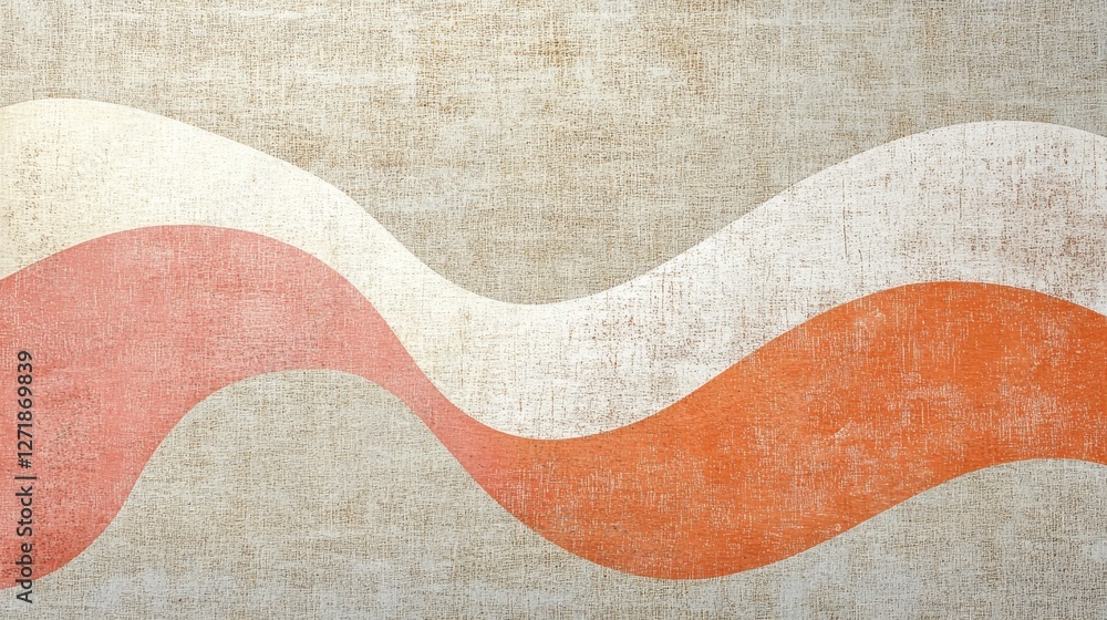 Poster abstract wavy lines create a simple yet elegant pattern