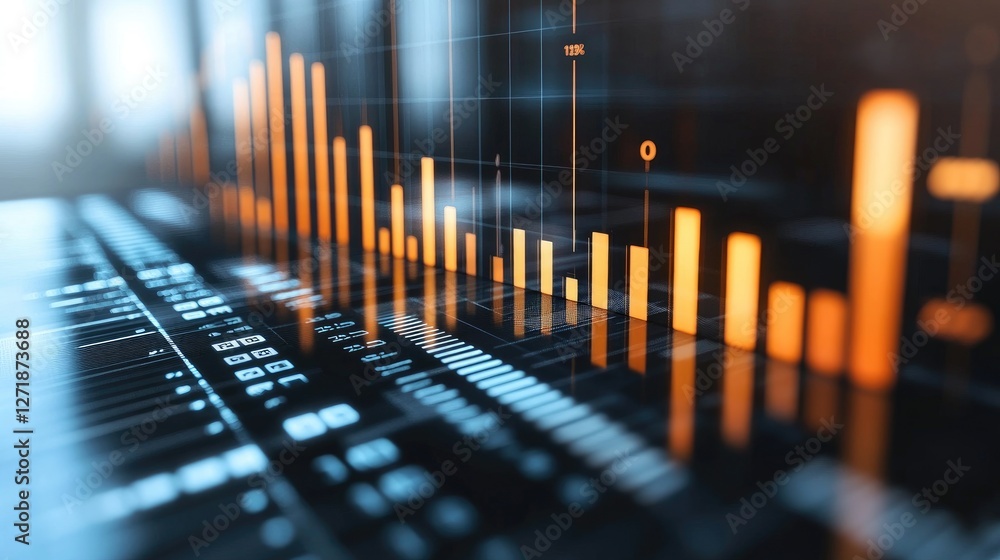 Poster a close-up of a d bar chart with highlighted bars and data labels, set against a clean, minimalistic
