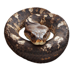 Fototapeta premium Majestic Coiled Snake: Nature's Serpentine Beauty