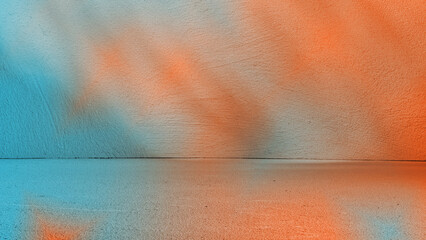 Vibrant gradient backdrop fosters abstract interplay warm-cool hues evoke calm mood. Textured color gradient, minimalism, creativity interior
