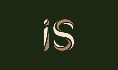 IS monogram logo design

