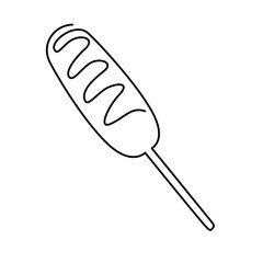 line art corndog