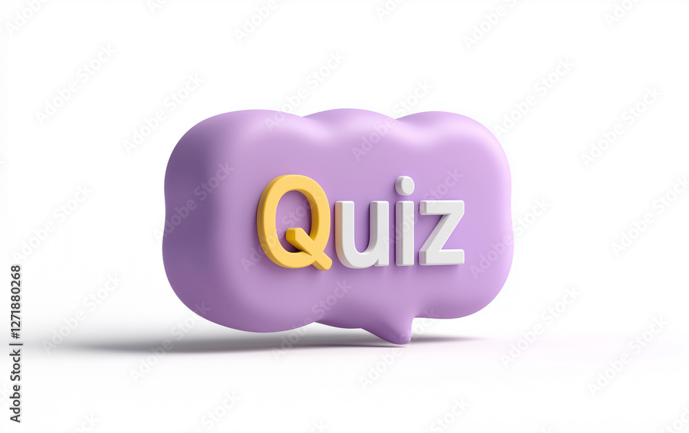 Aufkleber quiz speech bubble graphic. quiz in a speech bubble. quiz graphic in speech bubble