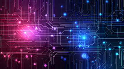Fototapeta premium A colorful background with many small lights and wires
