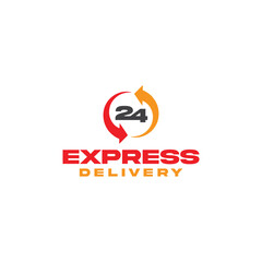 Obraz premium Express Delivery 24 Logo Design