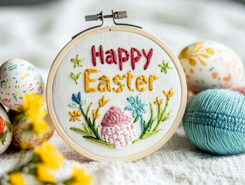 Easter embroidery holiday graphics