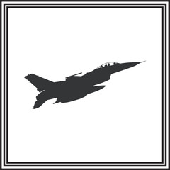 Powerful Silhouette of a Fighter Jet in Flight