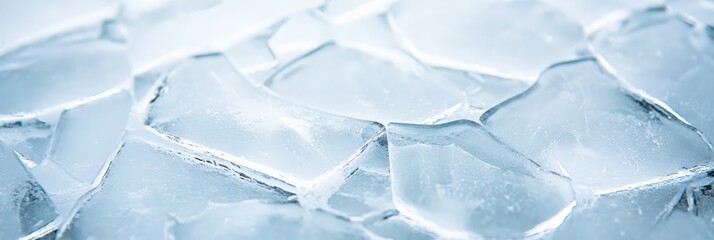 Obraz premium Irregular shards of ice forming an abstract pattern. Creating a cold and textured surface with a translucent. Icy blue hue. Ideal for backgrounds and textures related to winter. Freezing. Or coolness
