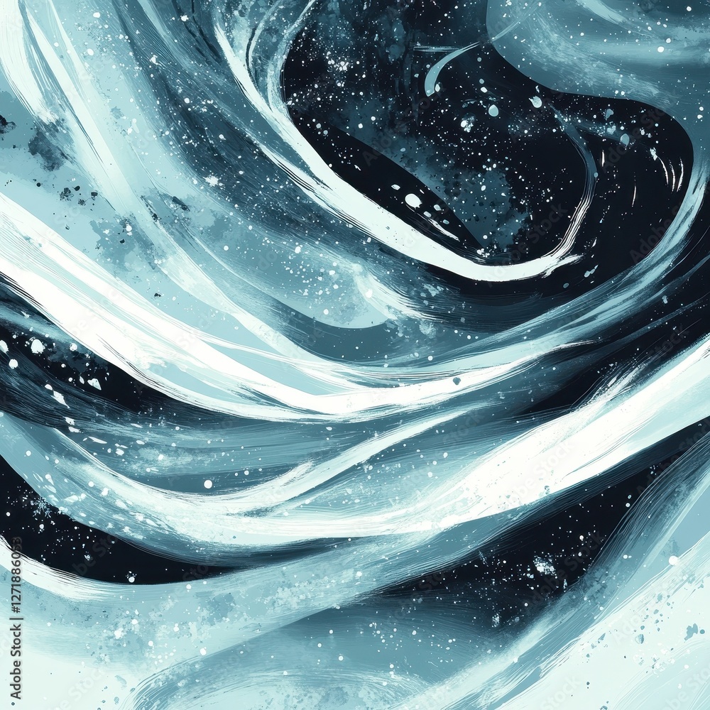 Poster abstract swirling lines form a dynamic fluid wave painting